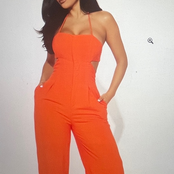 Adaline Jumpsuit – Coral | Fashion Nova | Size Small | NWT - Picture 3 of 9